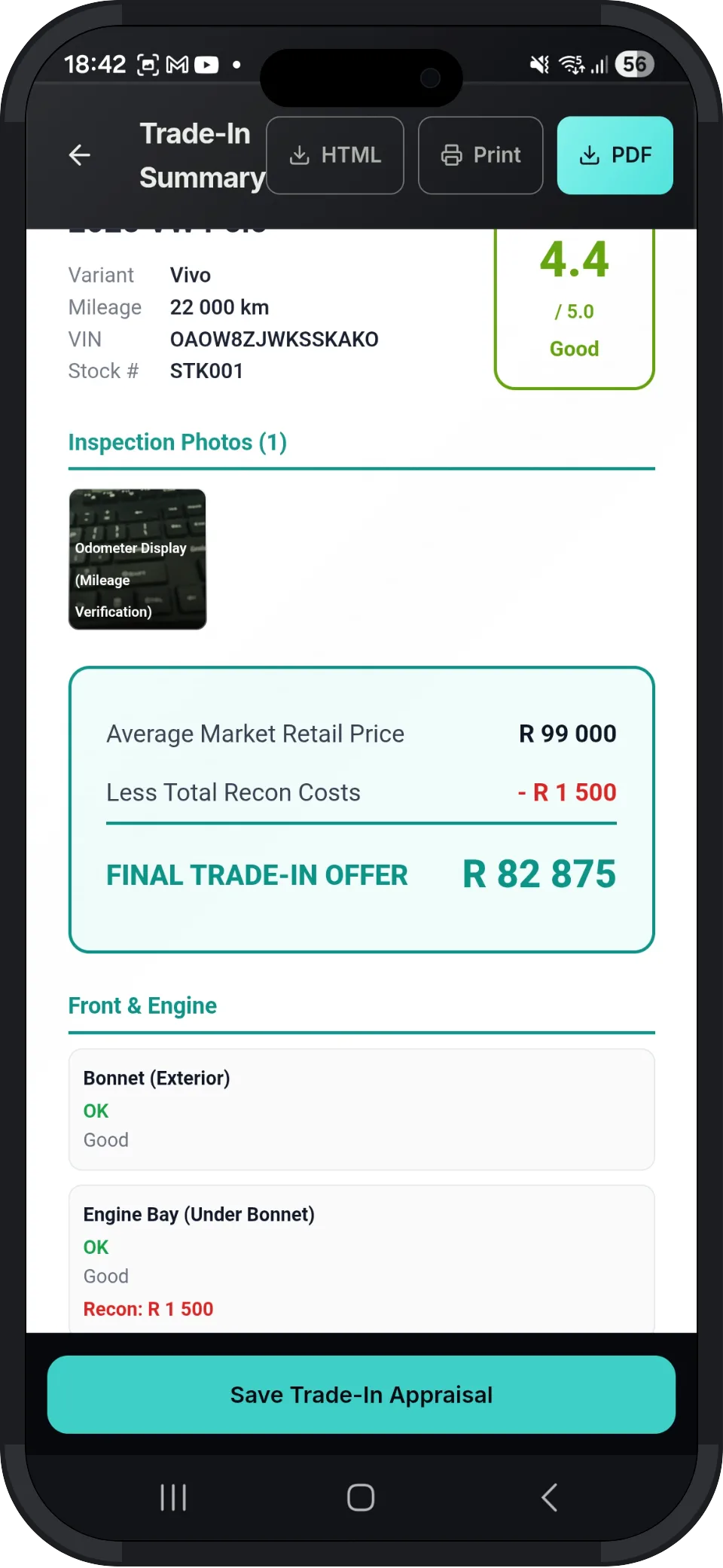 TruInspect trade-in appraisal workflow